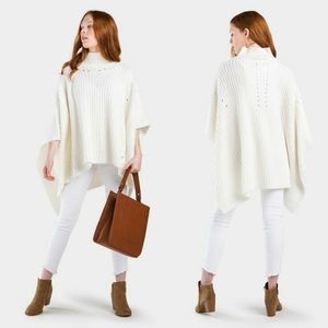 Kyra Open Knit Poncho NWT